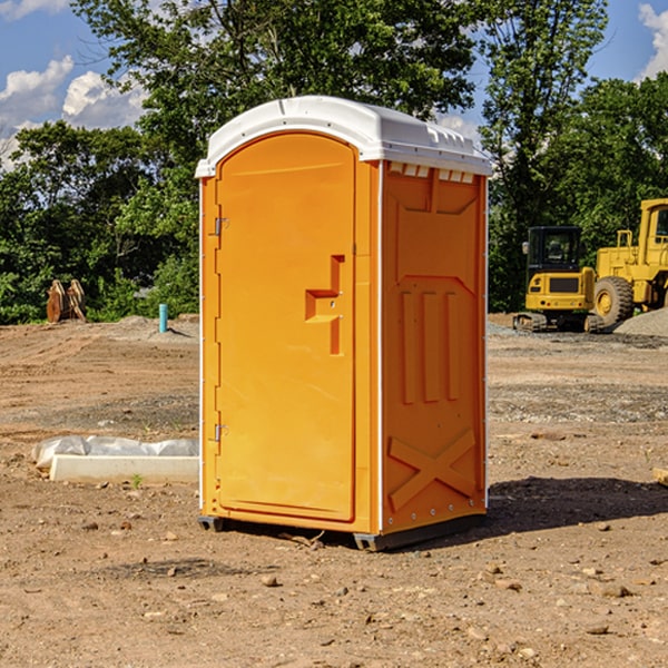 how can i report damages or issues with the portable restrooms during my rental period in Okarche